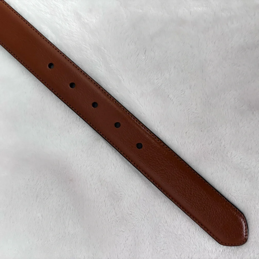 COLE HAAN Men's Classic Reversible Feather Edge Leather Belt--NWT--S